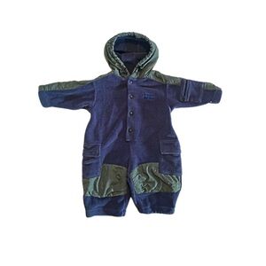 Think Pink vintage 1980's baby 6 month fleece snow bunting snow suit GUC